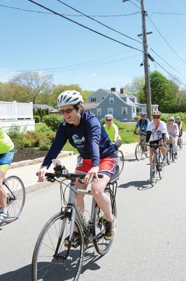Tour de Crème 
Sunday, May 23, was the second annual Tour de Crème hosted by the Mattapoisett Land Trust and the Friends of the Mattapoisett Bike Path. Participants wound their way through the Southcoast on 11-, 19-, 25-, and 50-mile rides, making stops at local creameries along the way. Photos by Colin Veitch
