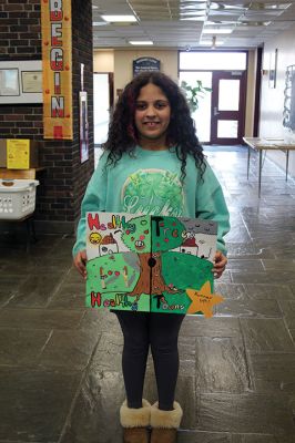 Fifth Grade Tree Poster Contest
This year’s first-place winner for Mattapoisett was produced by Cabot Van Keuren, and the second-place poster was done by Hadlee Weeden. Photos by Mick Colageo

