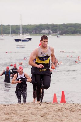 Triathlon
The Triathlon kicked off the first of the many Harbor Days events scheduled over the week and into the weekend. Hosted by the Mattapoisett Lions Club every year, the triathlon takes racers .25 miles from the shore of Town Beach and back, 10 miles bicycling through Mattapoisett, and 5K through the village around Ned’s Point Lighthouse. Photos by Colin Veitch
