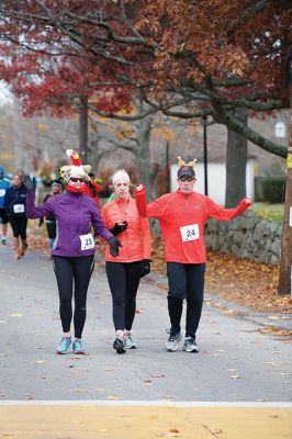 Annual Turkey Trot 5K 
The Annual Turkey Trot 5K wound its way through Marion Village on Sunday, November 17, with 182 trotters (and some ‘turkeys’ as well) braving a chilling wind that morning to make it to the finish line. Organized by the Marion Recreation Department, the event every year draws quite a flock of runners to the start and finish line at Tabor Academy, raising funds for Marion Rec programs and events. Photos by Colin Veitch

