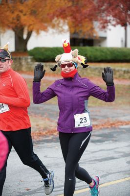 Annual Turkey Trot 5K 
The Annual Turkey Trot 5K wound its way through Marion Village on Sunday, November 17, with 182 trotters (and some ‘turkeys’ as well) braving a chilling wind that morning to make it to the finish line. Organized by the Marion Recreation Department, the event every year draws quite a flock of runners to the start and finish line at Tabor Academy, raising funds for Marion Rec programs and events. Photos by Colin Veitch
