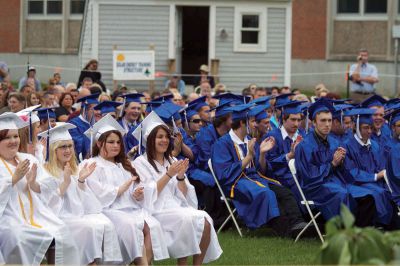 Upper Cape Cod Regional Technical Graduation
Upper Cape Cod Regional Technical School held their commencement ceremony outside on the lawn, on Sunday, June 3, 2012.  This year, there were three graduates from the town of Marion: Mason Urquhart, Mitchell Laferriere, and Brandon Davis.  Photo by Eric Tripoli.
