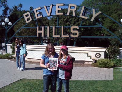 Beverly Hills, CA
Wandering Wanderers Anna and Olivia Charteris of Marion hold an issue of The Wanderer on their 2010 February vacation trip to Beverly Hills, CA. Photo courtesy of Mike Charteris.
