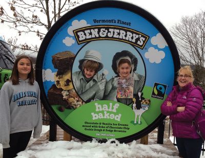 Ben & Jerry’s Factory
Over February vacation, Wyatt and Emilia Cantwell visited the Ben & Jerry’s factory with cousin, Tara and their mom, Debra.
