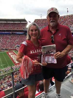 University of Alabama
Michael and Elaine Botelho of Mattapoisett, attended the University of Alabama vs Tennessee football game while visiting their granddaughter Allison Feltman, a junior at the University of Alabama.
