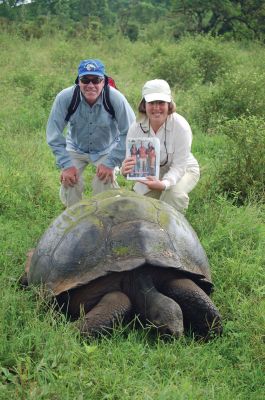 Galapagos Island
"Wanderers" David and Dr. Joanne Cameron traveled to the Galapagos to celebrate her recent retirement.
A photo of one of the giant Galapagos tortoises is attached, this one around 90 years old and weighing 500 pounds

