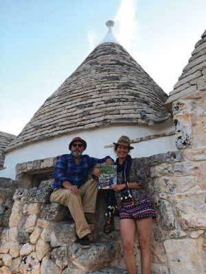 Puglia, Italy
Liz Garvey and Ian McHugh of Mattapoisett in front of their Trullo house in Puglia, Italy.
