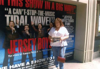 New York City
Linda Rosa Denise is pictured outside the August Wilson Theatre in New York City where her husband Pat took her for a weekend getaway in April. They celebrated Ms. Denise' birthday with the play "Jersey Boys". Photo courtesy of Linda Denise.

