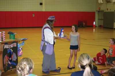 Ed the Wizard
Ed The Wizard entertains children with a program of magic and reading at the Rochester Memorial School on Wednesday, June 8, 2011. The program, which promoting reading and literacy, was made possible by a grant from the Rochester Cultural Council in partnership with the Massachusetts Cultural Council. Photo by Chris Martin.
