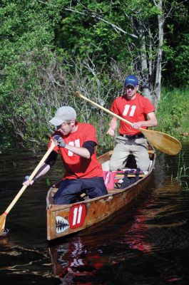 Memorial Day Boat Race
Dan Lawrence and William D. Watling III of Rochester (above left) broke the race record, winning the men’s division with a time of 1:46:59. Amy Hartley-Matteson of Mattapoisett and Katherine Hartley of Rochester (2:11:14) won the women’s division for the third consecutive time – the second time they’ve three-peated. But the day’s biggest champion was 2-year-old Chloe Harding (above right), a cancer survivor who raced with her father, Harrison. Photos by Felix Perez and Nick Walecka.
