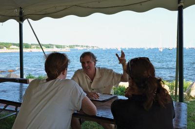 Young Adult Author Signing
Author Scott Blagden mentors 14-year-old aspiring novelist Jacqueline Leduc. 
