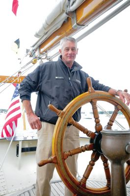 Tabor Boy
Head of School John H. Quirk and Captain James E. Geil (pictured) welcomed Marion residents aboard the SSV Tabor Boy, built near Amsterdam in 1914 and brought to Sippican Harbor in 1954. The “Open Ship” took place on Sunday afternoon. Photo by Felix Perez.

