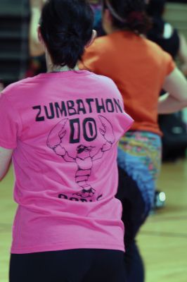 Zumbathon
The ORR high school gymnasium was alive with music and movement on Sunday, April 11, 2010, when dancers took to the floor for a good cause. For a $30 contribution, participants could Zumba for three hours, and the proceeds of the Zumbathon went to Compassionate Care for ALS in Falmouth, a non-profit organization that provides equipment and support to families affected by ALS. The Zumbathon was in honor of Jeffrey Lawrence, a 47-year-old man living with ALS (Amyotrophic lateral sclerosis).
