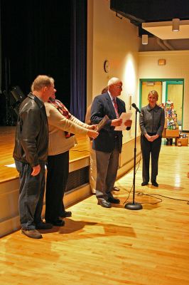 Braitmayer Benefactor
Staff and students at Sippican School in Marion recently honored the Braitmayer Foundation and former student Jack Braitmayer during an all-school meeting for their years of generosity to the school. (Photo by Robert Chiarito).
