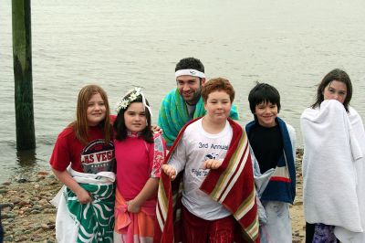 Frigid Friend-zee
Five freezing friends took the chilly plunge as part of the Third Annual Frigid Friend-Zee which was held on Saturday morning, March 1 at YMCAs Camp Massasoit in Mattapoisett. The annual event was moved from January to March this year and is done to raise funds for the YMCAs after-school programs. (Photo by Robert Chiarito).
