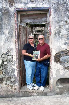 Azorean Trip
Mr. and Mrs. Bill Hubbard of Mattapoisett are pictured posing in front of Mr. Hubbards grandmothers house in Saint Michaels, Azores, holding a copy of The Wanderer during a recent vacation trip. (Photo courtesy of Tim Smith). (01/24/08 issue)


