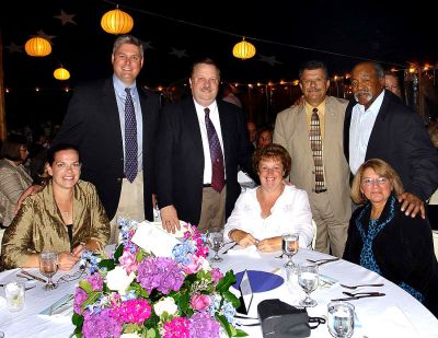 YMCA Waterfront Gala
Pictured at last weekends YMCA Waterfront Gala in Mattapoisett are Bill and Melissa Whelan; Mr. and Ms. Frederick M. Kalisz Jr.; Mr. and Ms. Fernando Garcia; and special guest, former Red Sox pitcher Louie Tiant. A portion of the proceeds from the annual event will support upgrades to the Mattapoisett skate park and baseball fields as well as increase the shade areas on these sites. In addition, proceeds will also fund the Make It Happen Campaign." (Photo by Laura McLean).
