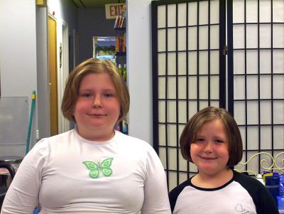 Locks of Love
Rochester sisters Arissa Anne Underhill (age 9) and Deianeira Marie Underhill (age 7), both students at Rochesters Memorial School, recently had their hair cut to be donated to the charity Locks of Love. Hairdresser Deb F. of Hair and Body Solutions in Rochester cut the girls long locks which will be donated to make wigs for children suffering hair loss due to cancer treatments. Both girls were born with their own medical issues and received years of care from local hospitals.
