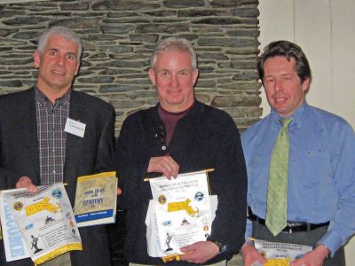 Lions Welcome
New members of the Mattapoisett Lions Club (left to right) Don Bamberger, Bruce Boren, Randy Pickering at a recent meeting where the club was hard at work planning for their annual fund raiser, Harbor Days Craft Fair which will be heldthe week-end of July 17th, 18th and 19th on the waterfront at Shipyard Park. (Photo courtesy of the Mattapoisett Lions Club)
