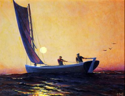 Mostly Maritime
Stephen Cooks acrylic painting titled "Last Haul" will be included in an exhibition titled Mostly Maritime which opens at the Marion Art Center on Sunday, March 2 with a reception to meet the artist from 5:00 until 7:00 pm. The exhibition will be installed in both galleries at the Marion Art Center, located on the corner of Main and Pleasant Streets in Marion through April 9. Gallery hours are Tuesday through Friday, 1:00 to 5:00 pm and Saturdays, 10:00 am to 2:00 pm. Admission is free.

