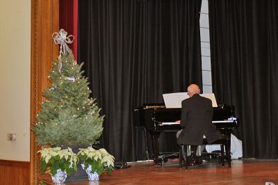 Selectmen's Greetings!
The Marion Board of Selectmen held their annual Christmas Party for Town Hall staff, boards and committees on Tuesday evening, December 2 at the Marion Music Hall. Pianist and Marion resident Truman Terrell provided dinner music. (Photo by Kenneth J. Souza).
