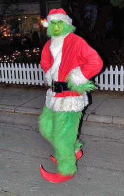 You're A Mean One, Mr. Grinch
Yes, not only Santa attended the 2006 Marion Village Holiday Stroll ... but this mean, ol' Grinch, too! Somewhere along the route, however, it is said that he finally found the true meaning of Christmas. (Photo by Joe LeClair).
