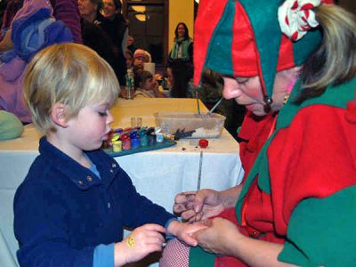 Holiday Handpainting
Some of Santa's elves hand-painted children during the 2006 Marion Village Holiday Stroll held on Sunday, December 10. (Photo by Joe LeClair).
