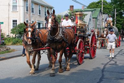 Mattapoisett Sesquicentennial Parade
Mattapoisett's 150th Celebration Parade was held on Saturday, August 4, kicking off a week filled with various events commemorating the sesquicentennial of the town's incorporation. (Photo by Robert Chiarito).
