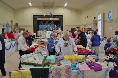 Christmas Fair
Many early-bird shoppers and holiday bargain-hunters showed up for the Mattapoisett Congregational Church's Annual Holiday Fair held on Saturday, November 15 inside the church's Reynard Hall. (Photo by Robert Chiarito).
