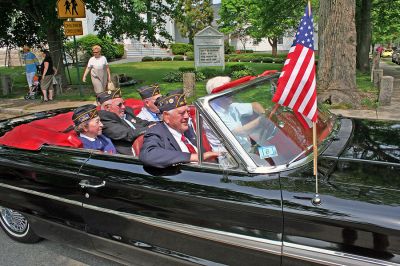 Memorial Day Parade 2007
Members of the Florence Eastman Post 280 American Legion rode in an open convertible during Mattapoisett's Annual Memorial Day Parade held in the village on Monday, May 28. (Photo by Robert Chiarito).
