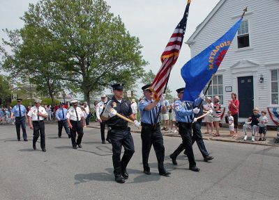 Memorial Day 2007
Members of the Mattapoisett Fire Department march during Mattapoisett's Annual Memorial Day Parade held in the village on Monday, May 28. (Photo by Kenneth J. Souza).
