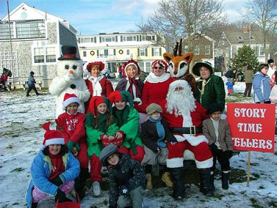 Holiday in Shipyard Park
The Town of Mattapoisett once again sponsored their Annual Holiday in the Park festivities on Saturday, December 10 at Shipyard Park. Special guests in attendance included none other than Santa and Mrs. Claus, their helper elves, Rudolph the Red-Nosed Reindeer, and Frosty the Snowman. (Photo courtesy of Barbara Sullivan).

