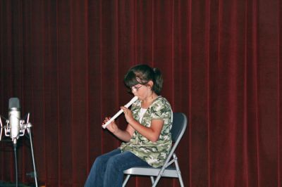 Talent to Spare
Old Hammondtown School student Sarah MacFarland plays "Mary Had a Little Lamb" on the recorder during the school's Talent Show held on Tuesday, April 29 in Mattapoisett. (Photo by Kenneth J. Souza).
