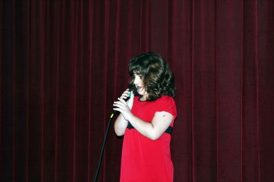 Talent to Spare
Old Hammondtown School student Courtney Tranfaglia sings "Life Is What You Make It" during the school's Talent Show held on Tuesday, April 29 in Mattapoisett. (Photo by Kenneth J. Souza).
