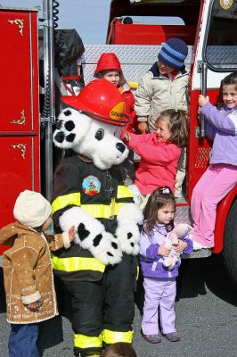 Sparky and Friends
Rochester Fire Chief Scott Ashworth and Sparky the Fire Dog recently visited the preschool at Old Rochester Regional High School. The preschoolers learned about fire safety and took turns climbing into the fire engine.
