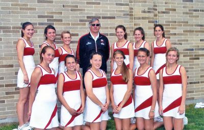 Tops in Tennis
Members of the 2008 Old Rochester Regional High School Girls Tennis Team had a perfect season, going 20-0. This marks the first time in the history of tennis (both boys and girls) at ORR. Pictured are (top row, from left) Lauren Anderson, Sally Beauvais, Captain Bridget Murphy, Coach Bob Hohne, Tara Middleton, Erica Janik, Captain Michaela Shoemaker; (bottom row, from left) Christina Musser, Stephanie Barrett, Amy Heacox, Mary-Lee Barboza, Nina Batt and Helaina Hyhart. (Photo courtesy of Ellen Murphy).

