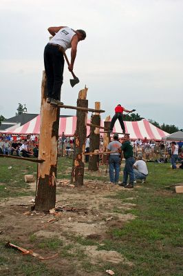 Rochester Woodsman Show 2007
One of the highlights of the annual Rochester Country Fair was the Woodsman Show and Competition held on Friday night, August 17. (Photo by Robert Chiarito).
