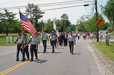 Memorial Day 2007
The Annual Memorial Day Parade in Rochester stepped off from the front of Town Hall on Sunday, May 27 and proceeded to the War Memorial at the intersection of Route 105 and Mary's Pond Road for a service. (Photo by Robert Chiarito).
