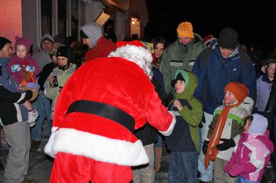 Tree Lighting
Santa arrived courtesy of the Rochester Fire Department for the town's annual Christmas Tree Lighting held outside Town Hall on Monday evening, December 8, 2008. (Photo by Kenneth J. Souza).
