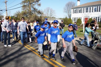 Play Ball!
The Rochester Youth Baseball (RYB) League held their Opening Day ceremony in the town center on Saturday, April 19 with a parade to the Dexter Lane ballfield. (Photo by Robert Chiarito).


