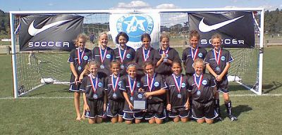 Stinging Champs
The Scorpions South U11 Girls were crowned champions of their division at the FC Stars Cup Labor Day Tournament held this past weekend. The girls went undefeated in their three group games, and then defeated the north shores Shooting Stars, 1-0, in the final.
