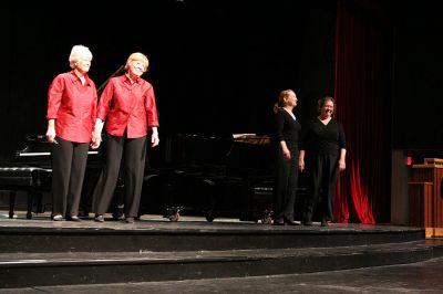 Two Plus Two
The double duo piano talents of Linda Maranis and Sheila Converse and Margaret Ann Martin and Adrienne Forrest performed a concert of classic hits at Tabor Academy in Marion on Friday night, November 2. (Photo by Robert Chiarito).
