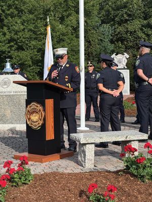 25th anniversary of 9/11
The Rochester Police and Fire Departments commemorated the 25th anniversary of 9/11 on Friday, September 11, with the dedication of a new 9/11 Memorial at the Rochester Firefighters Memorial. Photo by Ann Marie Dunn
