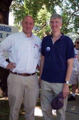 Block Party!
It was a little earlier than usual, but the annual Marion Block Party on August 28, 2010 went off without a hitch. Children enjoyed cotton candy, a bounce house and face-painting, while the grown-ups enjoyed conversation and good weather. It was an appropriate send-off to summer, before Old Rochester schools started back up on September 1. Photo by Felix Perez.

