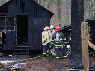 Scout Camp Fire
Marion Boy Scouts Troop 32 and Cub Scouts Pack 32 are in need of assistance after a March 8 brush fire destroyed buildings and equipment at Camp Hadley. Marion Fire reported on its Facebook page that the department received a 911 call for a brushfire that got away from an adjacent property owner. Engine No. 1 arrived to discover the fire had quickly spread to both of the outbuildings used by Camp Hadley. Mutual aid followed from Wareham, Mattapoisett and Rochester Fire departments, 
