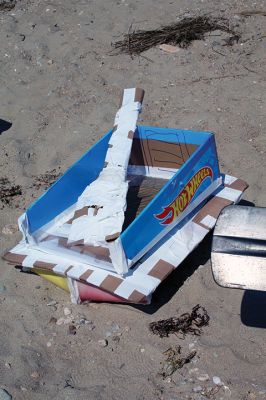 Cardboard Boats
Grade 7 students at Old Rochester Regional Junior High School took to the beach on Tuesday morning for a field day at the Mattapoisett YMCA that featured a cardboard boat race. The boats were designed entirely of cardboard and duct tape. The SCOPE program also included making tie-dye T-shirts. Photos by Mick Colageo
