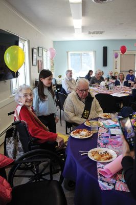 Centenarians
Centenarians Ann and Roy “Will” Wingate, a married couple, both turn 100 years old in 2025, so the Friends of the Marion Council on Aging held a celebration honoring the Wingates for their achievement on April 10 at the Cushing Community Center. Photos by Mick Colageo
