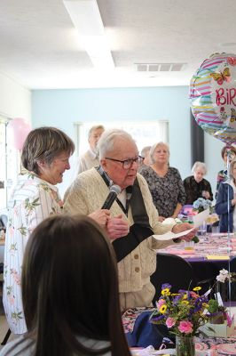 Centenarians
Centenarians Ann and Roy “Will” Wingate, a married couple, both turn 100 years old in 2025, so the Friends of the Marion Council on Aging held a celebration honoring the Wingates for their achievement on April 10 at the Cushing Community Center. Photos by Mick Colageo
