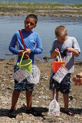 Shining Tides in Mattapoisett
Children explored the shore with Cassie Lawson and Becca Stroud from the Buzzards Bay Coalition on July 31 at Shining Tides in Mattapoisett, enjoying a scavenger hunt along with the exploration of sea animal habitats. Photos by Jean Perry
