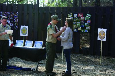 Eagle Scout
Four Boy Scouts from Mattapoisett Troop 53 received the distinguished honor of achieving Eagle Scout status on Sunday, April 23, at Camp Cachalot in Carver. Adam Perkins, Matthew Kiernan, Davis Mathieu, and Justin Sayers all soared to new heights as Eagle Scouts after many years shared as Boy Scouts together. Photos by Jean Perry
